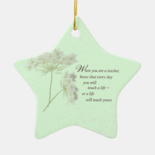 Teacher Appreciation Day Thank You Wildflower Ceramic Ornament
