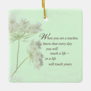 Teacher Appreciation Day Thank You Wildflower Ceramic Ornament
