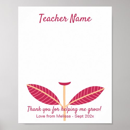 Teacher Appreciation DIY Handprint Template Poster