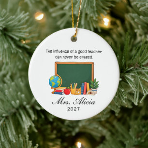 Teacher Appreciation Educator Thank You Keepsake Ceramic Ornament