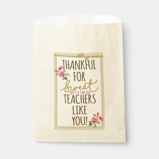 Teacher Appreciation Favor Bags | Zazzle.com