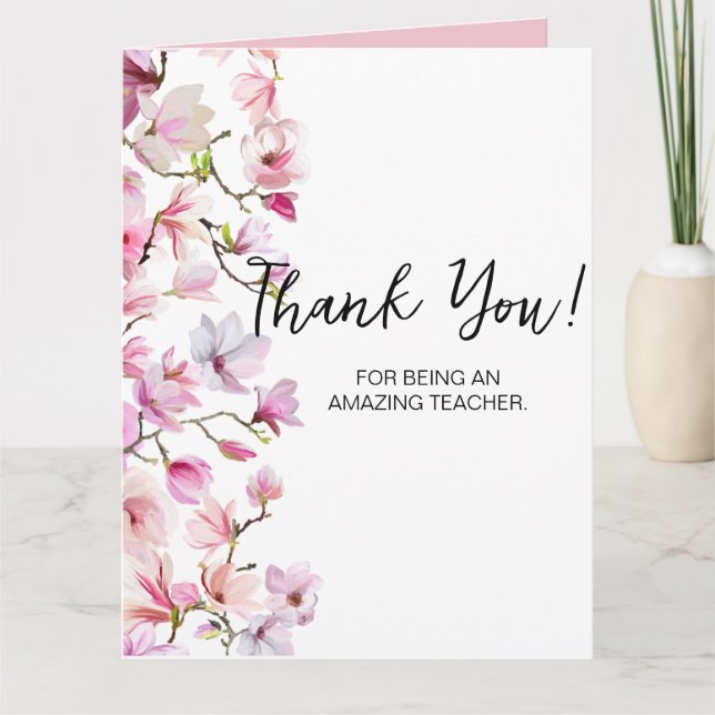 Teacher appreciation flat Thank You Card (Front)