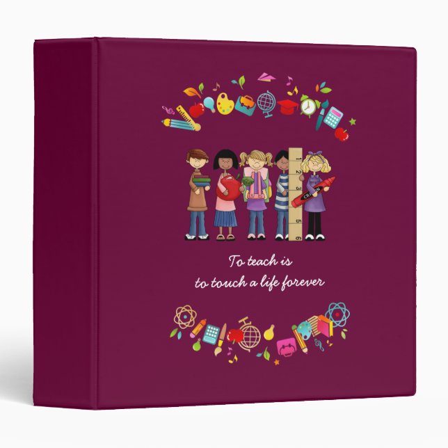 Teacher Appreciation Gift 3 Ring Binder (Front/Spine)