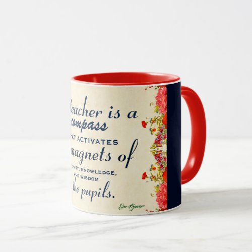 Teacher Appreciation Gift A Teacher is a Compass Mug