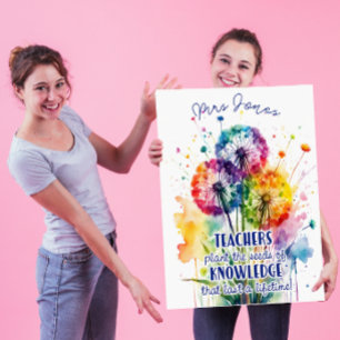 teacher appreciation gift dandelion seeds card