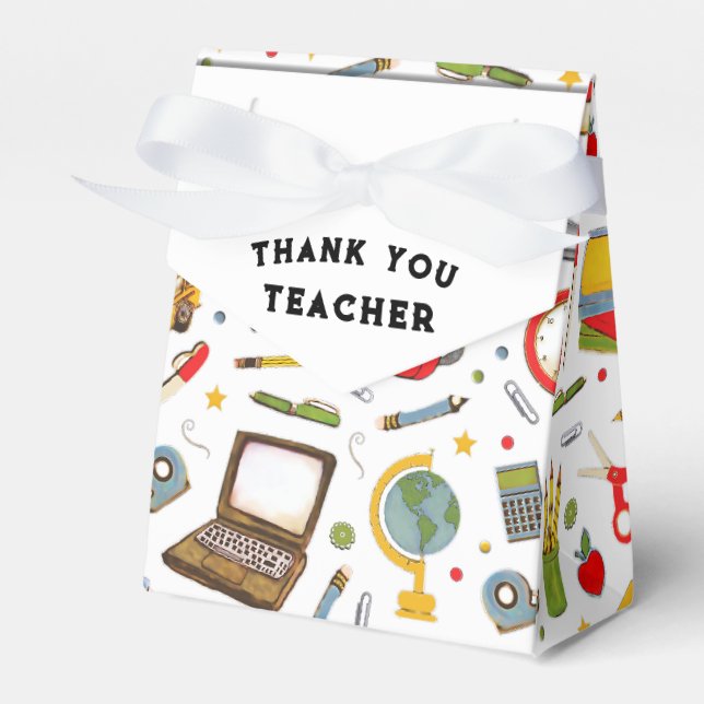 Teacher Appreciation Gift Favor Box (Front Side)