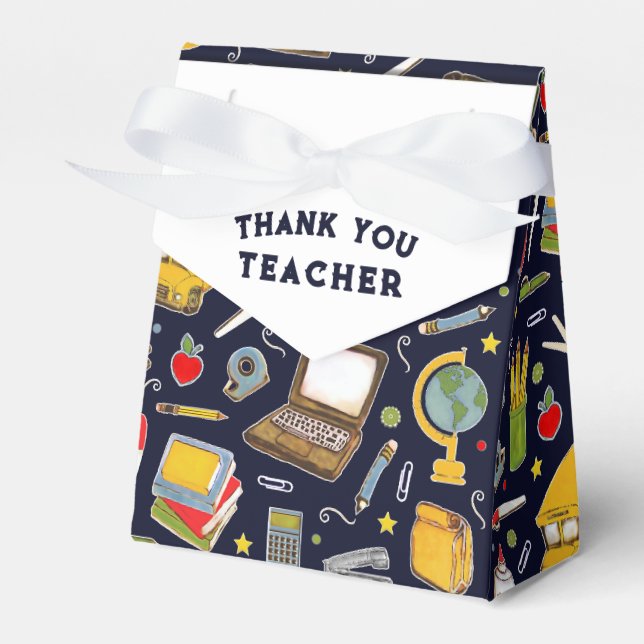Teacher Appreciation Gift Favor Box (Front Side)