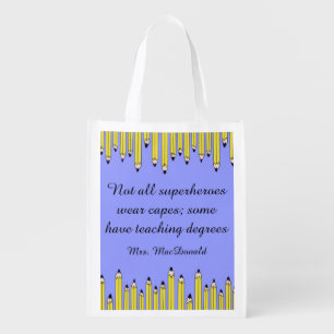 Teacher appreciation gift grocery bag