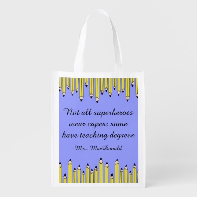 Teacher appreciation gift grocery bag (Front)