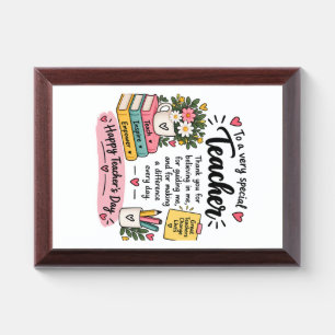 Teacher Appreciation Gift Happy Teacher's Day Award Plaque