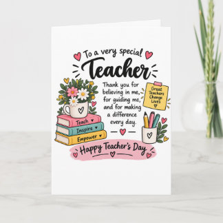 Teacher Appreciation Gift | Happy Teacher's Day Card