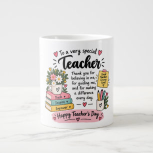 Teacher Appreciation Gift Happy Teacher's Day Giant Coffee Mug