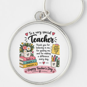 Teacher Appreciation Gift Happy Teacher's Day Keychain