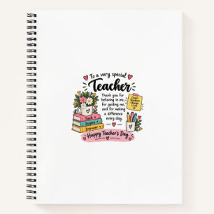 Teacher Appreciation Gift   Happy Teacher's Day  Notebook