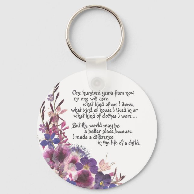 Teacher Appreciation Gift Keychain (Front)