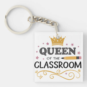 Teacher Appreciation Gift – Queen of the Classroom Keychain