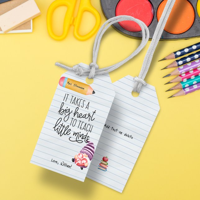 Teacher Appreciation Gnome With Heart Gift Tags (Creator Uploaded)