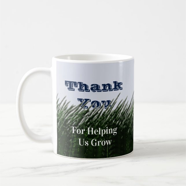 Teacher Appreciation Green Grass Class Thank You Coffee Mug (Left)