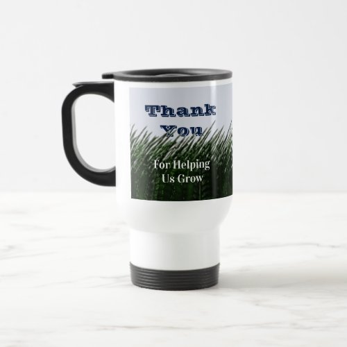 Teacher Appreciation Green Grass Elementary Thanks Travel Mug