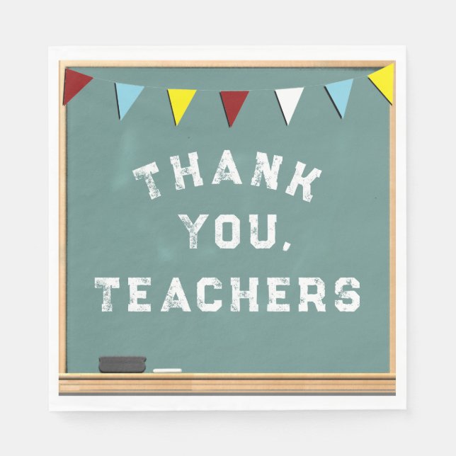 Teacher Appreciation Ideas Napkins (Front)