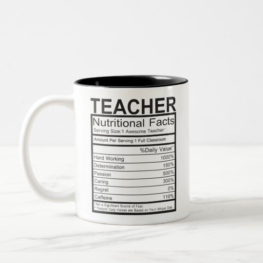 Teacher Appreciation - Ingredients Great Teacher Two-Tone Coffee Mug ...