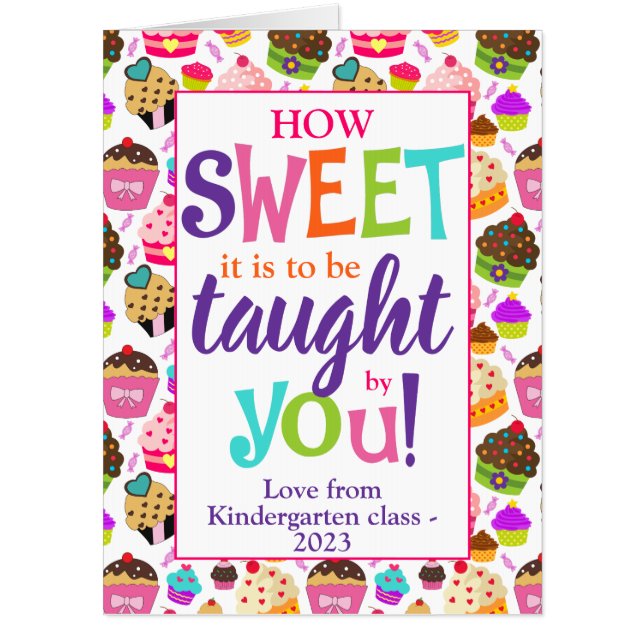 Teacher Appreciation Leaving Thank You Oversized Card (Front)