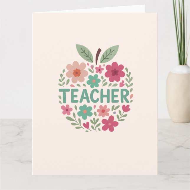 Teacher Appreciation Letterpress Thank You Card (Front)