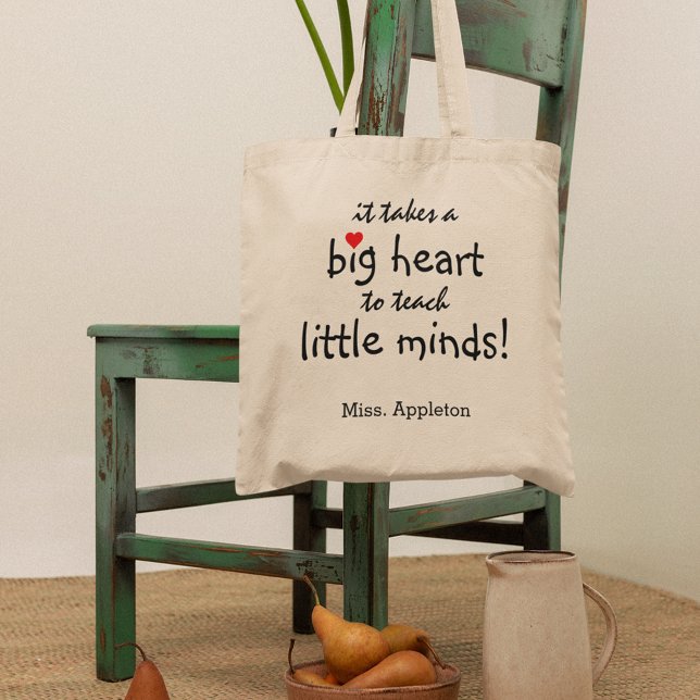 Teacher Appreciation Little Minds | Personalized Tote Bag (Creator Uploaded)