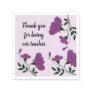 Teacher Appreciation Meal Purple Floral Classroom Napkins