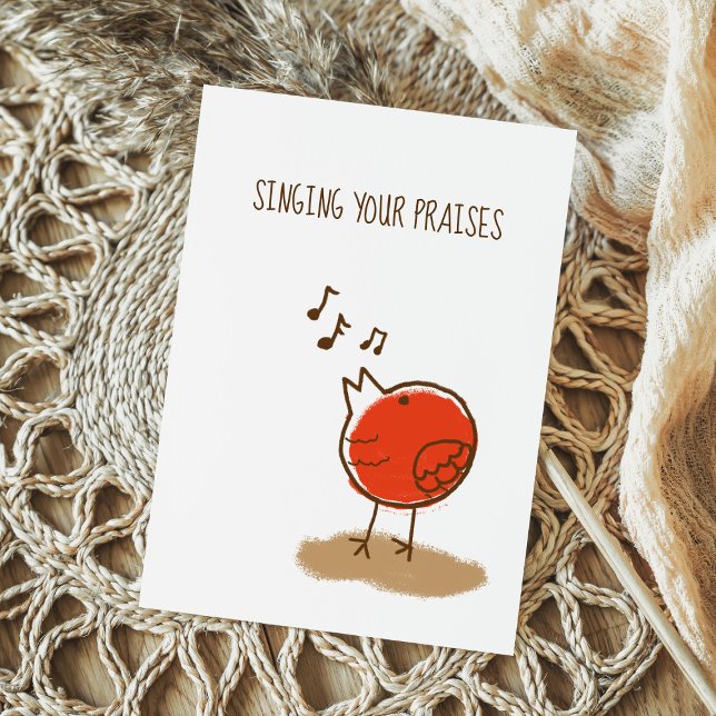 Teacher Appreciation Messy Little Bird Thank You Postcard (Creator Uploaded)