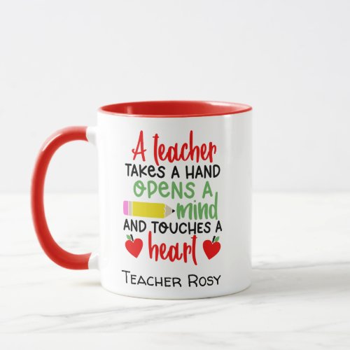 Teacher Appreciation Mugs Inspirational Quote