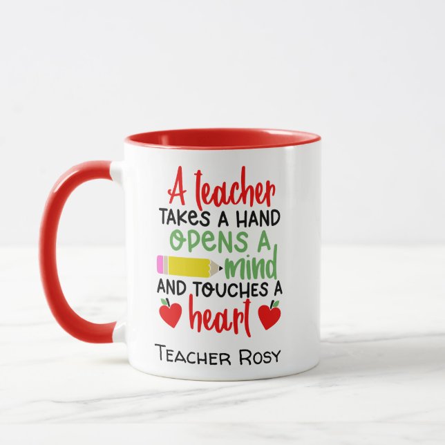 Teacher Appreciation Mugs Inspirational Quote (Left)