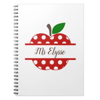 Teacher Appreciation Notebooks - Apple Split by CallaChic at Zazzle
