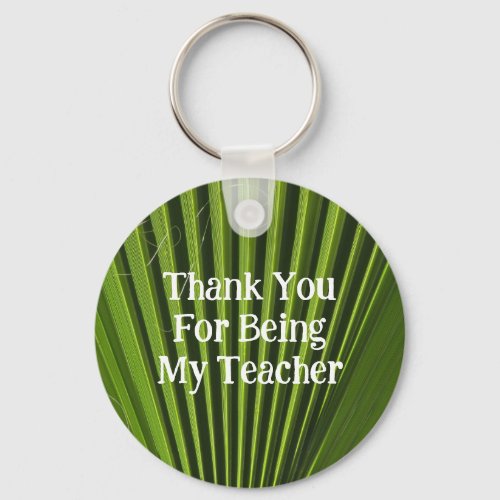 Teacher Appreciation Palm Leaf Class Thank You Keychain