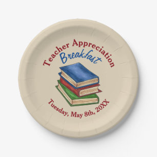 Teacher Appreciation Party Favor Library Books Paper Plates