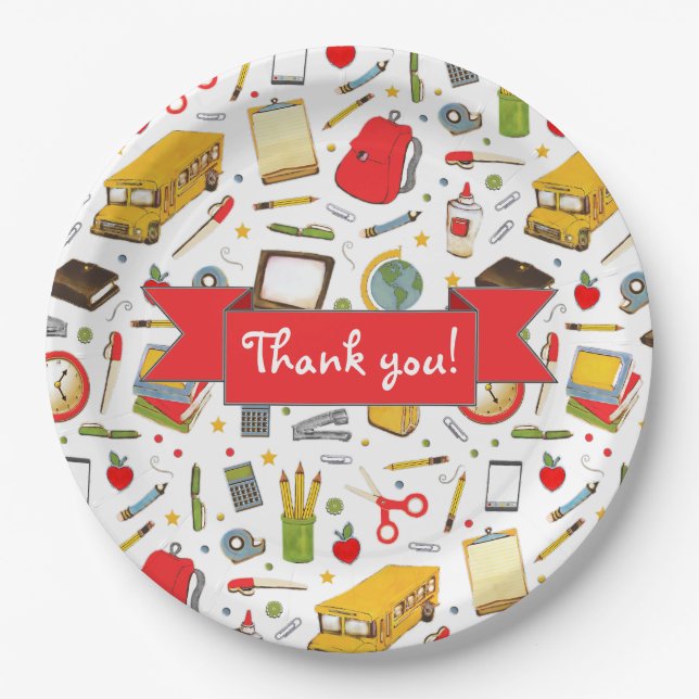 Teacher Appreciation Party Paper Plates (Front)
