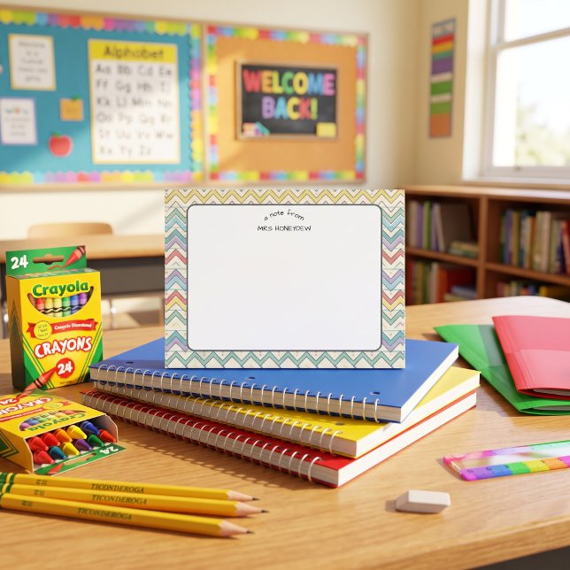 Teacher appreciation Pastel Retro Pattern  Post-it Notes (Creator Uploaded)