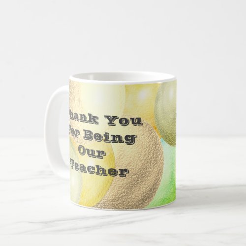 Teacher Appreciation Pastel School Class Thank You Coffee Mug