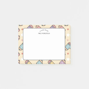 Teacher appreciation Pencil Pattern Post-it Notes