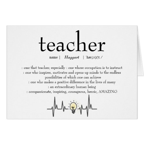 Teacher Appreciation Personalized