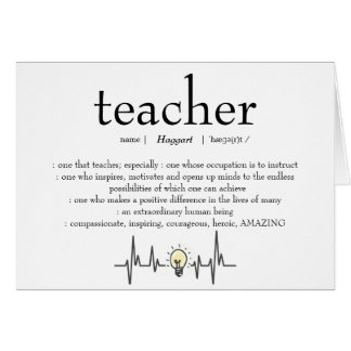 Teacher Appreciation Personalized Cards