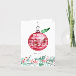 Teacher Appreciation   Personalized Christmas Card
