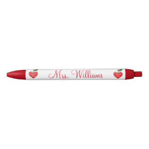 teacher appreciation personalized cute hearts pen