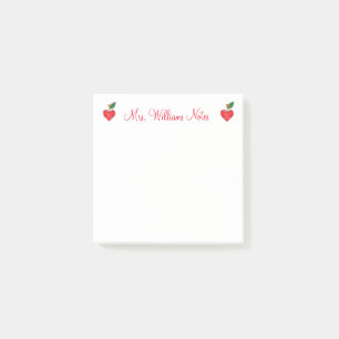 teacher appreciation personalized cute hearts post-it notes