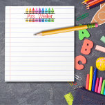 Teacher Appreciation Personalized Red Crayon Lined Notepad<br><div class="desc">Teacher Appreciation Personalized Crayon Lined Notepad Personalize this design with the name of your favorite teacher! The paper is high-quality, and the designs are vibrant. Great for teacher appreciation, teacher end of year gift, Christmas, or for yourself, if you're a teacher! I hope you enjoy these notepads as much as...</div>