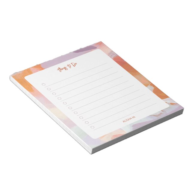 Teacher Appreciation Personalized School Notepad (Angled)