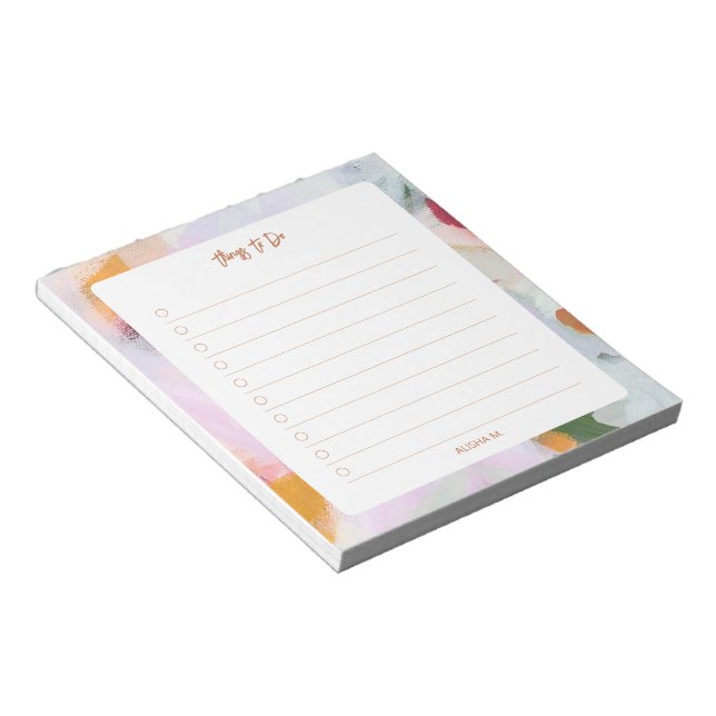 Teacher Appreciation Personalized School Notepad (Angled)