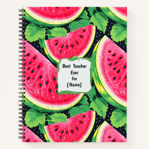 Teacher Appreciation Personalized Watermelon  Notebook