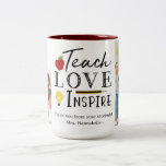 Teacher Appreciation Photo Gift Personalized Two-tone Coffee Mug at Zazzle