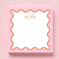 Teacher Appreciation Pink Orange Wavy